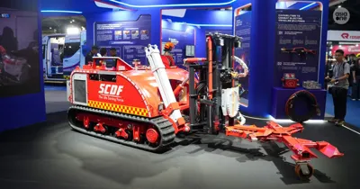 SCDF unveils robot that can extract, relocate electric vehicles involved in fires