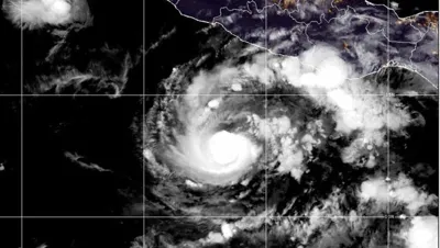 Typhoon Champi strengthens to Category 5 but moves away from land; Trudy weakens
