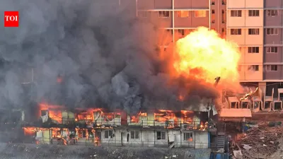 7 cylinders explode as fire tears through Mulund labour camp in Mumbai; workers evacuated