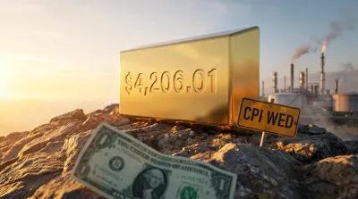Gold Price Climbs to $4,206 as Oil Slides and CPI Test Looms